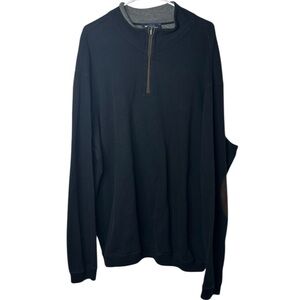 Cremieux‎ Collection 1/4 Zip Elbow Patch Sweater Men Size 2XT